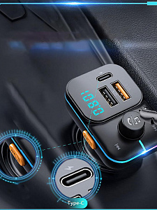 FM-модулятор трансмиттер автомобильный с Bluetooth TDS TS-CAF19