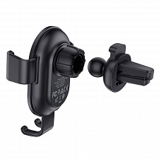 HOCO CW25 Черный Держатель для смартфонов + беспроводное ЗУ 10W (в воздуховод)