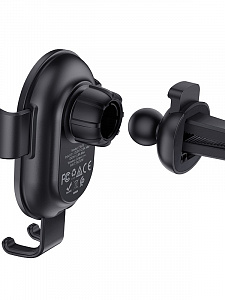 HOCO CW25 Черный Держатель для смартфонов + беспроводное ЗУ 10W (в воздуховод)