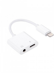 Орбита OT-SMA11 двойной адаптер/переходник для наушников (штекер Lightning - гнездо Lightning/3.5мм)