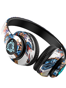 Наушники беспроводные Bluetooth с микрофоном и радио Орбита OT-ERB48 Белые