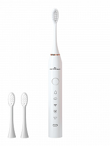 Электрическая зубная щетка ультразвуковая с насадками Огонёк OG-HBT01 Белая