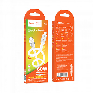 HOCO X85 Белый кабель PD60W (TYPE-C-TYPE-C) 1м