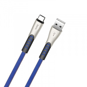 HOCO U48 Синий кабель USB 2.4А (TYPE C) 1.2м
