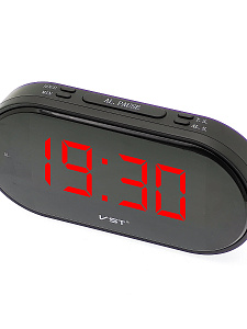 VST 801-1 Красные часы настольные+БЛОК