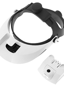 Лупа налобная увеличительная с подсветкой Орбита OT-INL09