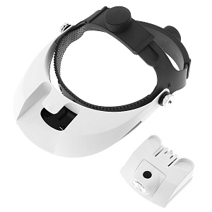 Лупа налобная увеличительная с подсветкой Орбита OT-INL09