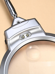 Лупа настольная с подсветкой на гибкой ноге Орбита INL13