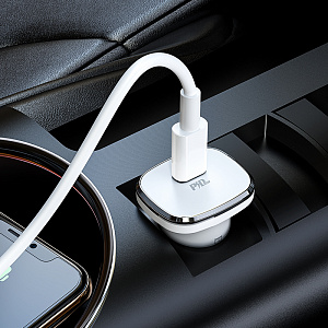 BOROFONE BZ12B ЗУ авто USB + кабель iOS Lightning (PD18W, 3000mA)