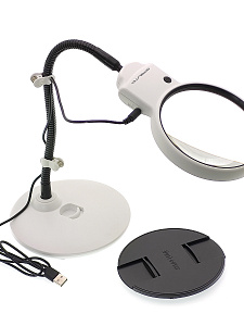 Лупа настольная с подсветкой на гибкой ноге Орбита INL86