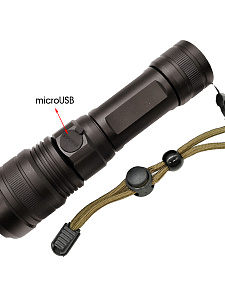 Патриот PT-FLR25 фонарь ручной (1L, 18650.,ZOOM)