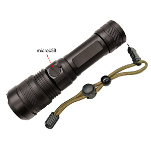 Патриот PT-FLR25 фонарь ручной (1L, 18650.,ZOOM)