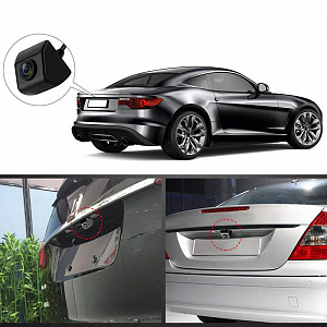 Камера заднего вида автомобильная врезная 500ТВЛ TDS TS-CAV14 Черная