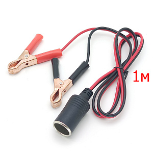 Удлинитель (переходник) с аккумулятора на гнездо прикуривателя 1 метр TDS TS-CAU43