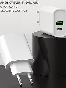 SENDEM OG03 Белый ЗУ с TYPE-C/USB (PD+QC3.0, 3000mA)