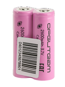 Аккумулятор 18650 с защитой, 2600мАч, 2шт Орбита