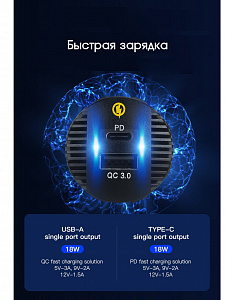 TDS TS-CAU52 Красный Разветвитель авто (Врезной)