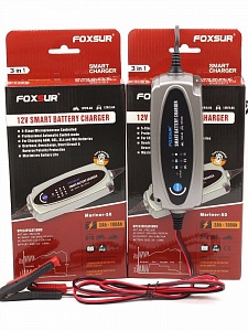 FOXSUR FBC1236 ЗУ для аккум. с крокодилами (12В, 3.5А)