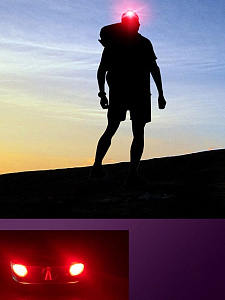 Фонарь налобный с датчиком движения, фонарик аккумуляторный Следопыт PT-FLG38