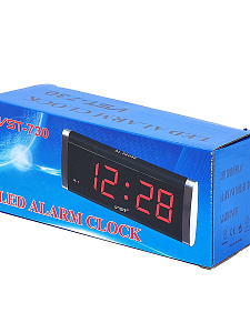 Часы электронные настольные от сети с будильником VST 730-1 Красные