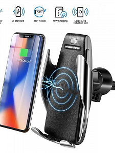 TDS TS-CAA03(S5) Держатель для смартфонов + беспроводное ЗУ 7.5W (в воздуховод)