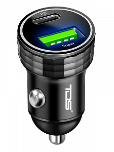 TDS TS-CAU72A ЗУ авто USB (QC3.0 Super + PD20W,4000mA)
