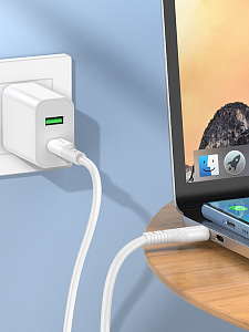 HOCO X97 Белый кабель PD60W (TYPE-C-TYPE-C) 1м