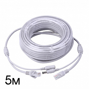 Удлинитель питание + Ethernet для IP видеокамеры 5м Орбита OT-VNW08
