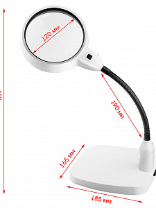 Лупа настольная с подсветкой на гибкой ноге Орбита OT-INL81