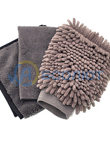 TITAVIN Набор авто 3 в 1 (перчатка + тряпка + тряпка) 480 x 110 мм