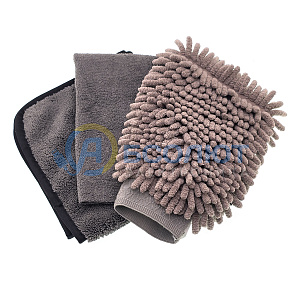 TITAVIN Набор авто 3 в 1 (перчатка + тряпка + тряпка) 480 x 110 мм