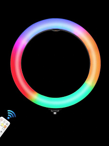 Кольцевая лампа RGB со штативом, пультом 26см Огонёк OG-SMH06