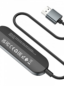 HOCO UA23 Черный Wi-Fi видео видеоадаптер 4К/30Гц (штекер HDMI - гнездо TYPE-C) 0.5м