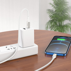 HOCO X66 Белый кабель PD20W (iOS Lighting-TYPE-C) 1м