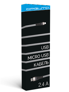 Орбита OT-SMM58 Серый кабель USB 2.4A (microUSB) 1м