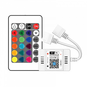 Огонек OG-LDL27 LED контроллер DC 12-24В (Wi-Fi, 2*RGB, 2*4PIN, пульт)