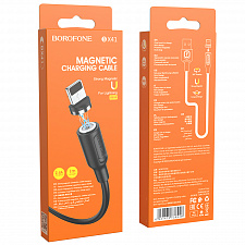 BOROFONE BX41 Черный кабель магнитный USB 2.4A (iOS Lighting) 1м