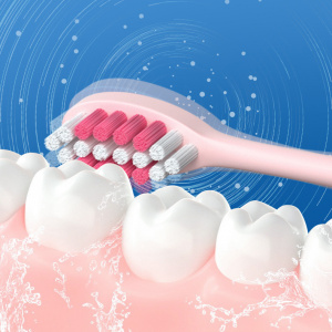 Электрическая зубная щетка детская ультразвуковая с насадками Огонёк OG-HBT02 Белая