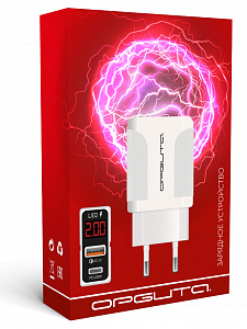 Орбита OT-APU54 Черный ЗУ с TYPE-C/USB (PD+QC3.0, 4000mA)