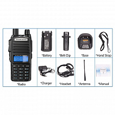 Рация Baofeng UV-82 5W с гарнитурой черная