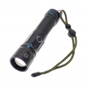 Патриот PT-FLR38B Синий фонарь ручной (1L, 18650.,ZOOM)