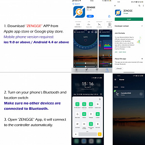 Огонек OG-LDL44 LED контроллер DC 12-24В (Bluetooth, RGB, 3PIN)