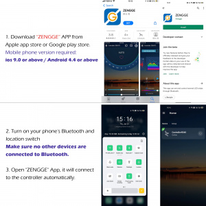 Огонек OG-LDL44 LED контроллер DC 12-24В (Bluetooth, RGB, 3PIN)