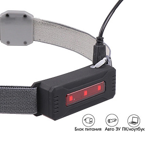 Патриот PT-FLG37 фонарь налобный лента (аккум)