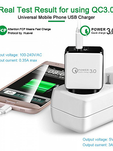 Зарядное устройство для телефона, Быстрая зарядка 20W с кабелем Lightning адаптер QC 3.0 Орбита OT-APU50