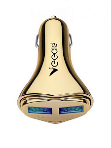VEECLE HM-C13 MicroUSB/Type-C/iPhone ЗУ в прикуриватель USB + кабель (5B,2100mA)