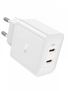 HOCO N35 Белый ЗУ с TYPE-C (PD45W, 3000mA)