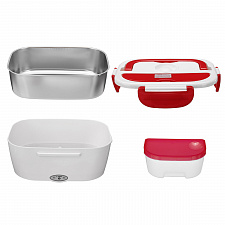 Ланч бокс для еды с подогревом в авто 12/220В Огонёк OG-HOG02 Красный