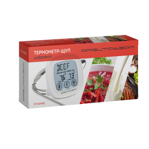 Термометр кулинарный с щупом, градусник для еды Орбита OT-HOM28