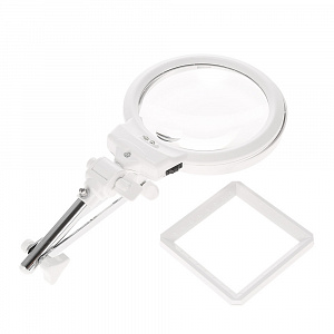 Лупа настольная с подсветкой на гибкой ноге Орбита INL53